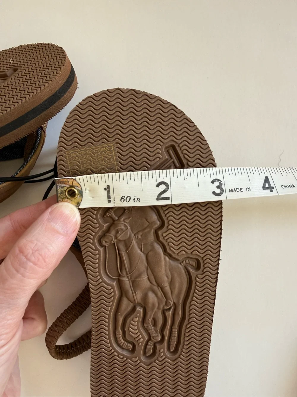 Ralph Lauren Kids Tan Brown Flip Flops Elastic Heel Strap Size 9 Toddler  NWT